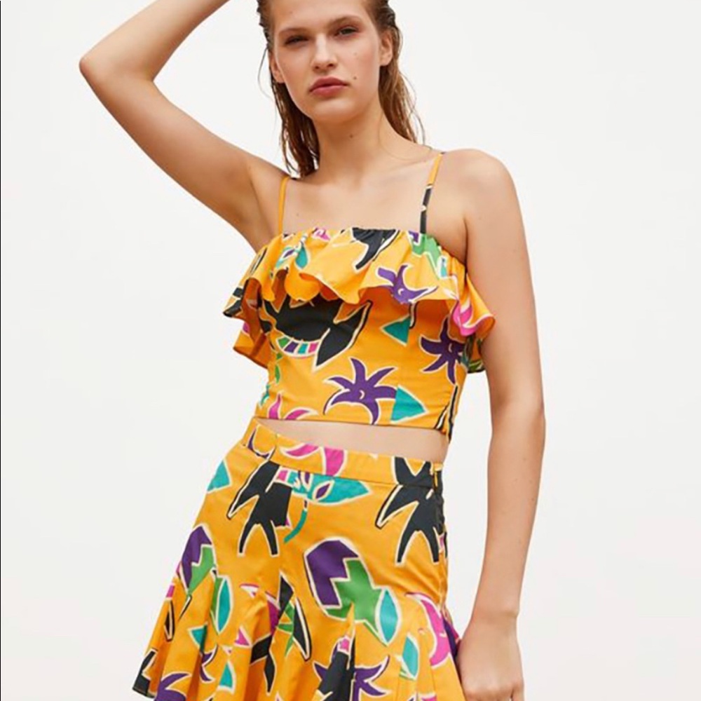 Zara Ruffled  co ord set